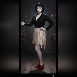 Vintage 80s Haphazard Palm Beach Mini Wrap Skirt